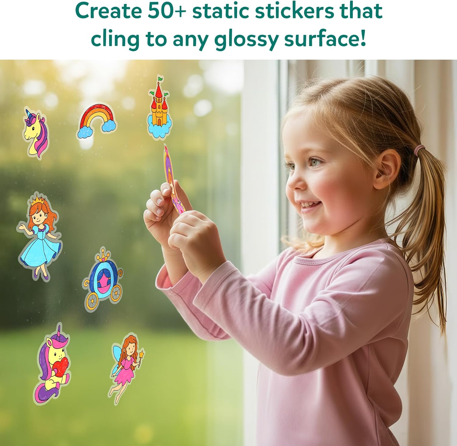 Thumbnail 1 de Skillmatics Cling Art – Colour Clingz Unicorns & Princesses