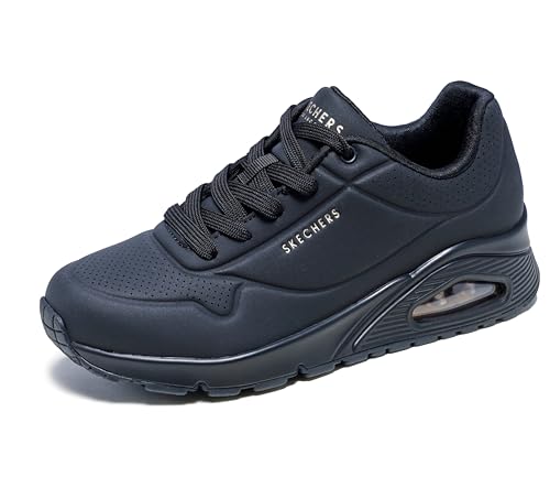 Thumbnail 13 de Skechers Damen Uno Stand On Air Weit Trainers – Schwarz, Durabuck Mesh, EU 38,5