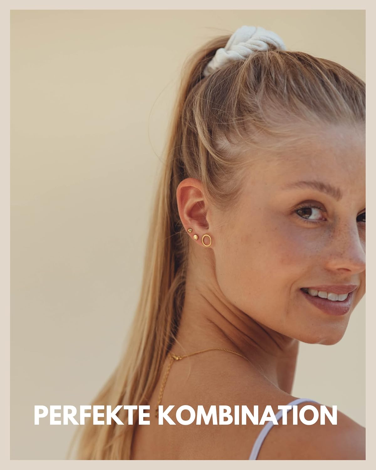 Thumbnail 2 de Damen-Ohrstecker-Set mit Kreisen: Ohrschmuck in Gold, Roségold, Silber & Schwarz inkl. Geschenkbox