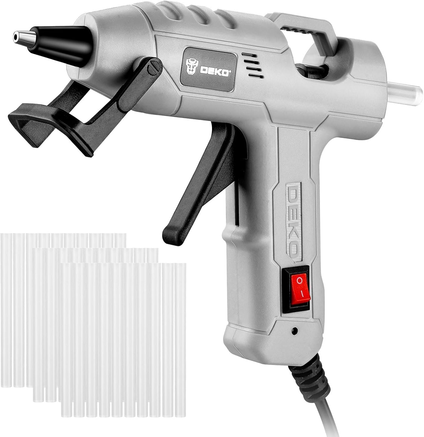 Thumbnail 2 de DEKO 20W Mini Hot Glue Gun Kit with 7mm Glue Sticks (Grey) – Fast heating for crafts, school projects and DIY repairs
