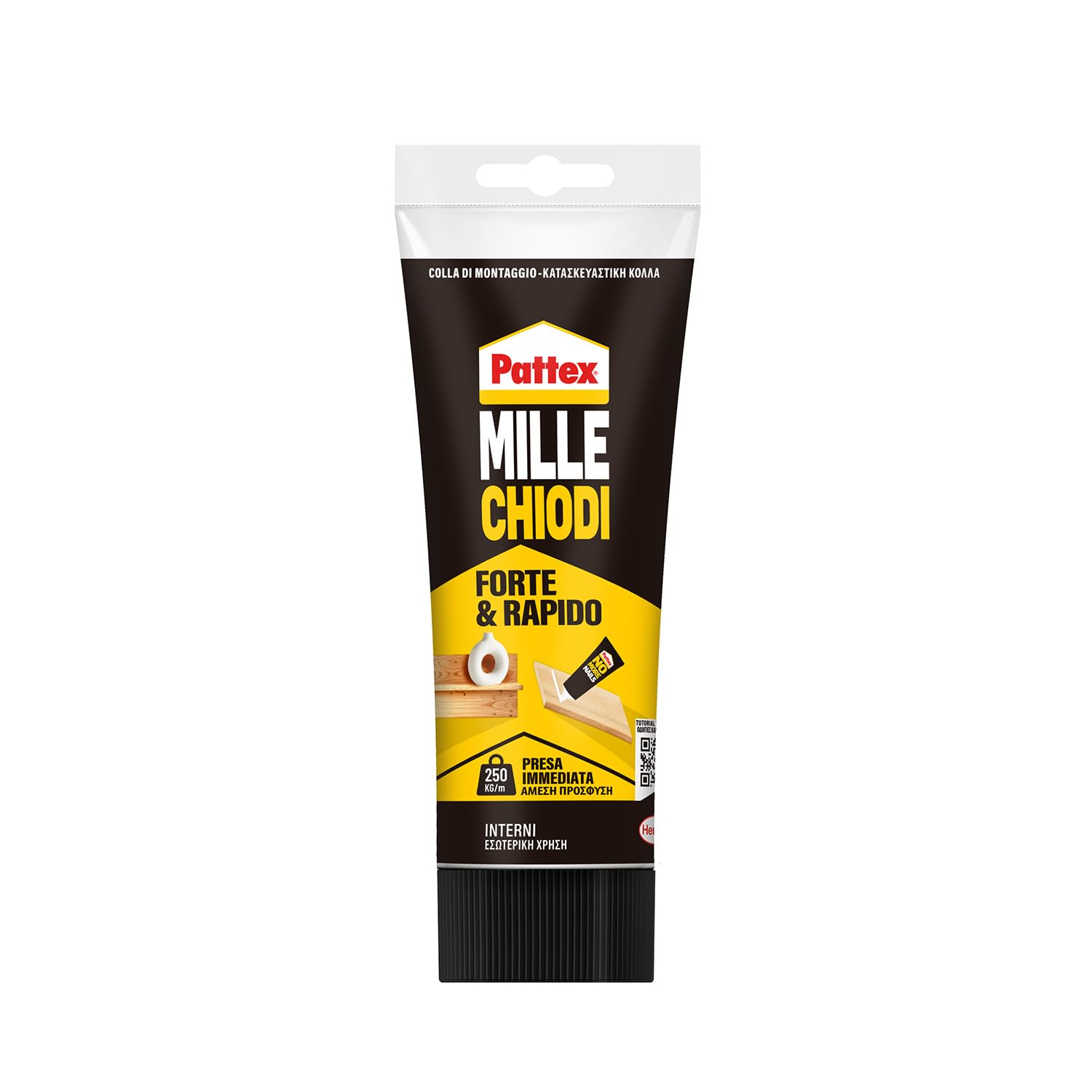 Detalle de Pattex Millechiodi Forte & Rapido – Collante di montaggio extra forte, 1x250 g