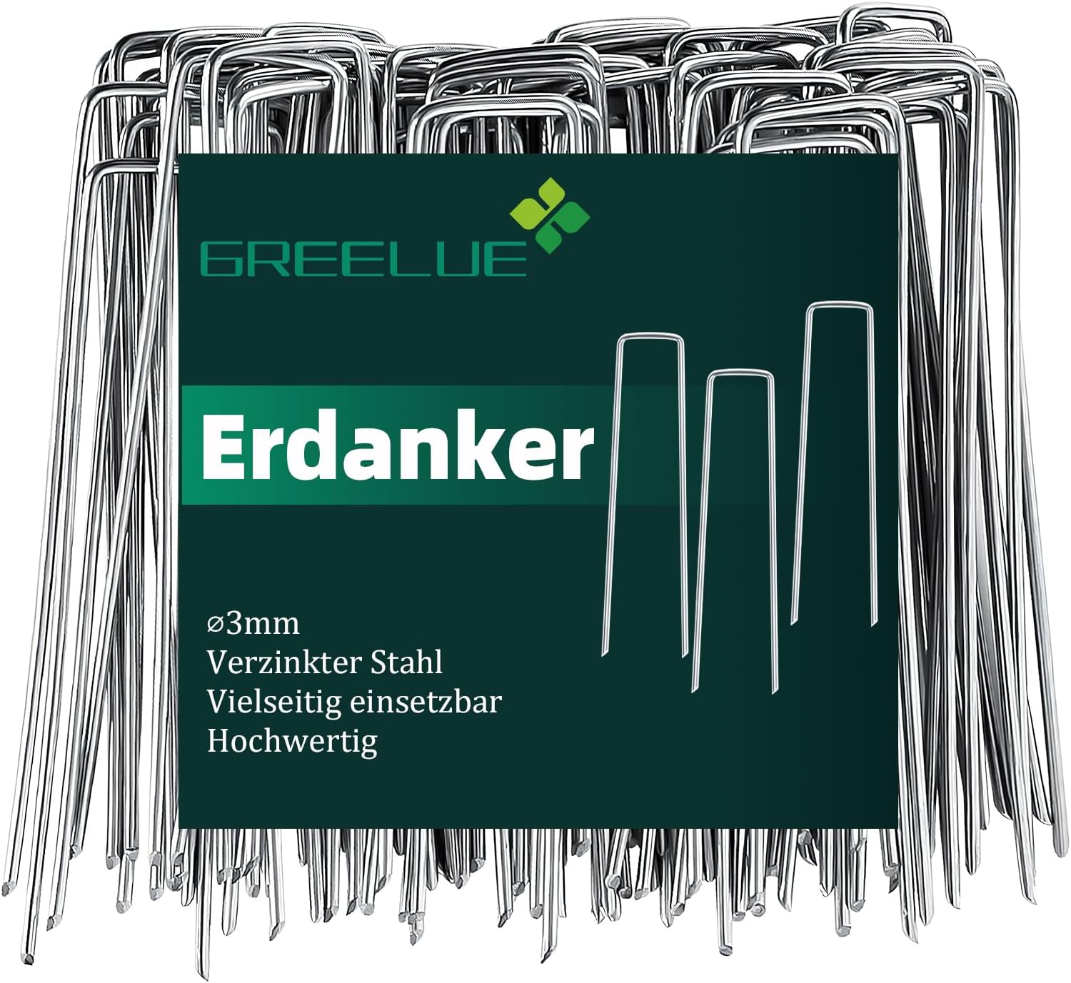 GREELUE Bodenanker für Unkrautvlies Ø3 mm