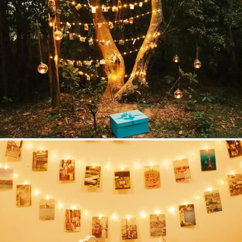 Thumbnail 2 de litogo 100 LED Photo Clip String Lights – 10M Battery Powered Fairy Lights with 60 Clips