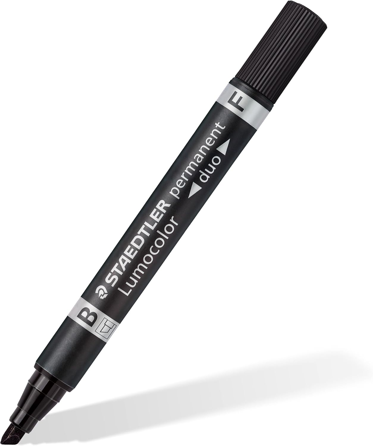Detalle 2 de Staedtler Lumocolor Permanentmarker Duo Schwarz – 10 Stück