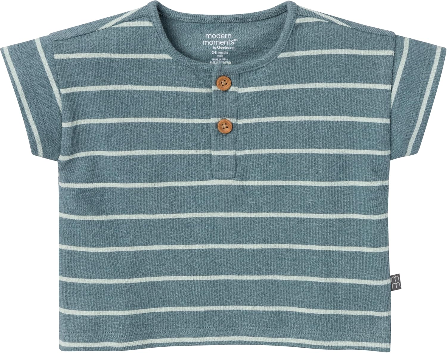 Detalle 2 de Gerber Baby Henley Shirt and Shorts Set, 6-9 Months