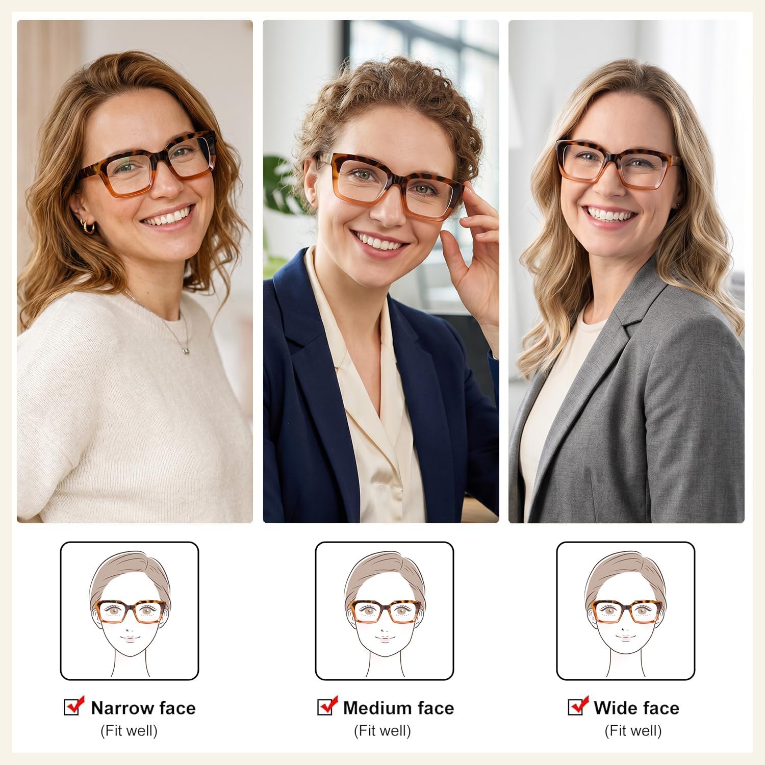 Detalle 1 de JOLISU Reading Glasses 5-Pack