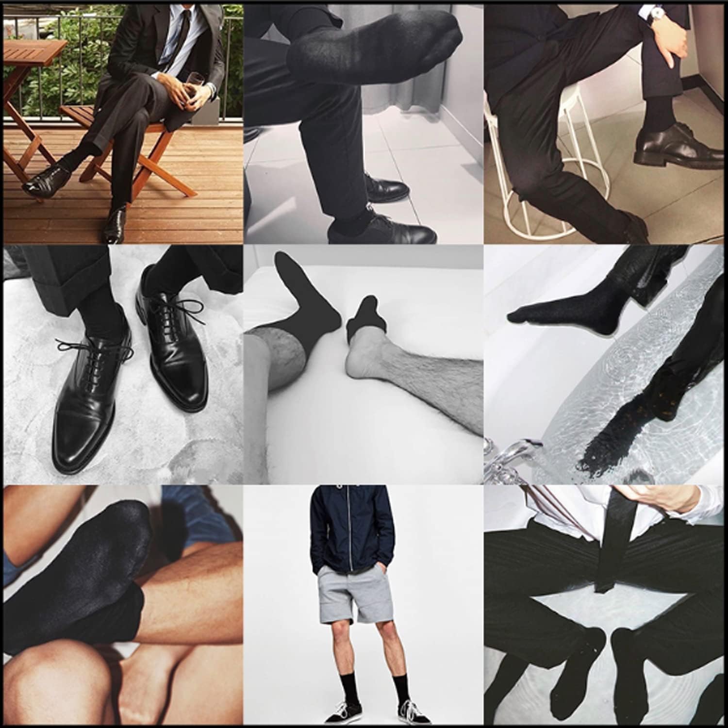 Thumbnail 4 de L&K-II (12/24 paires) chaussettes coton respirantes homme & femme 43-46/39-42 noir et blanc