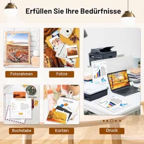 Detalle de Miss Deer GI-53 Nachfülltinte 6er-Pack für Canon G550/G650 – Schwarz, Cyan, Magenta, Gelb, Rot und Grau