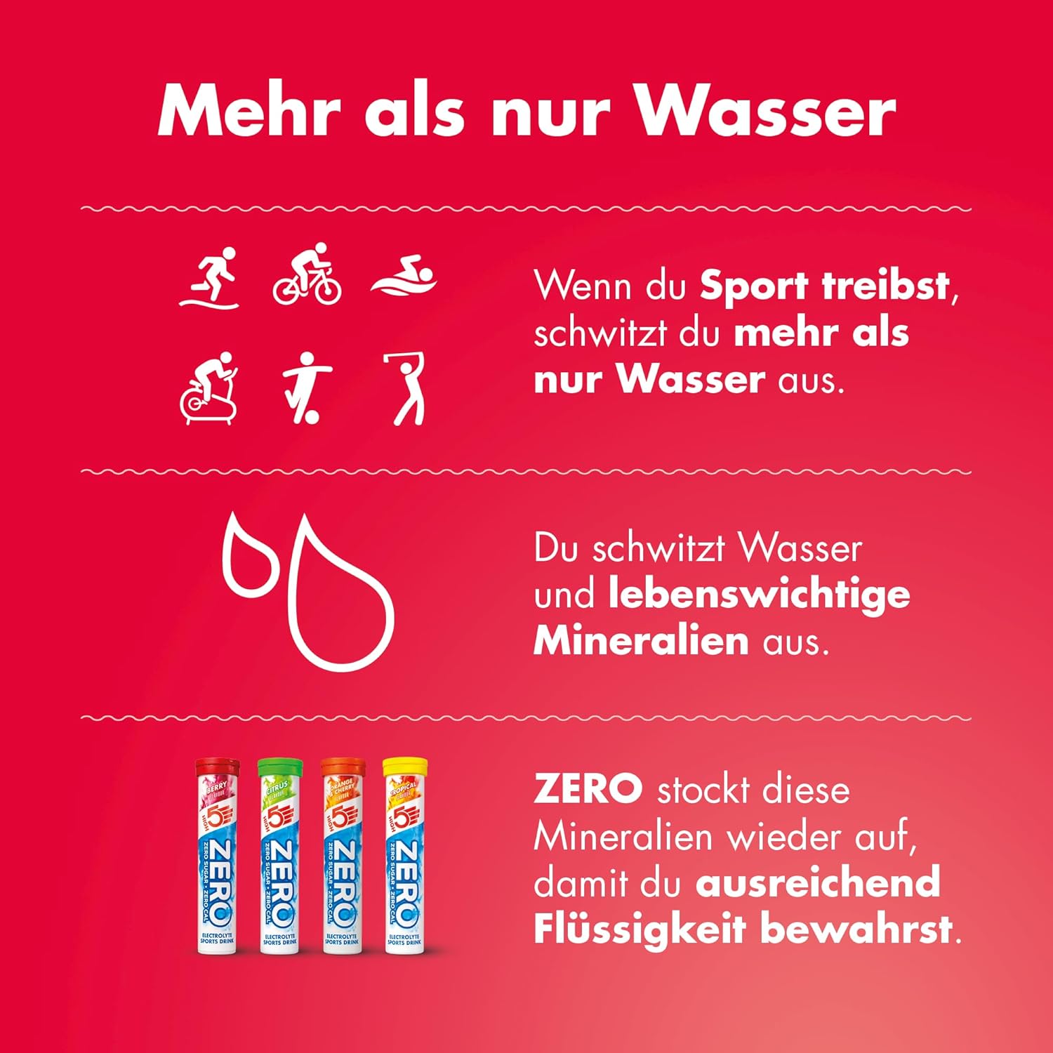 Thumbnail 4 de HIGH5 ZERO Elektrolyte Ohne Zucker – Hydration Helper, 40 Brausetabletten (2 x 20), Gemischt