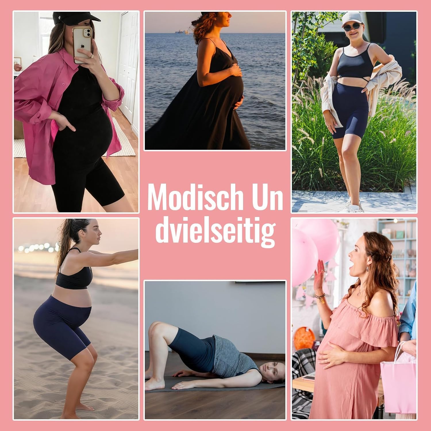 Thumbnail 2 de AMIYOYO Umstandsleggings kurz in High-Waist-Form für den Sommer – blickdicht, elastisch & atmungsaktiv