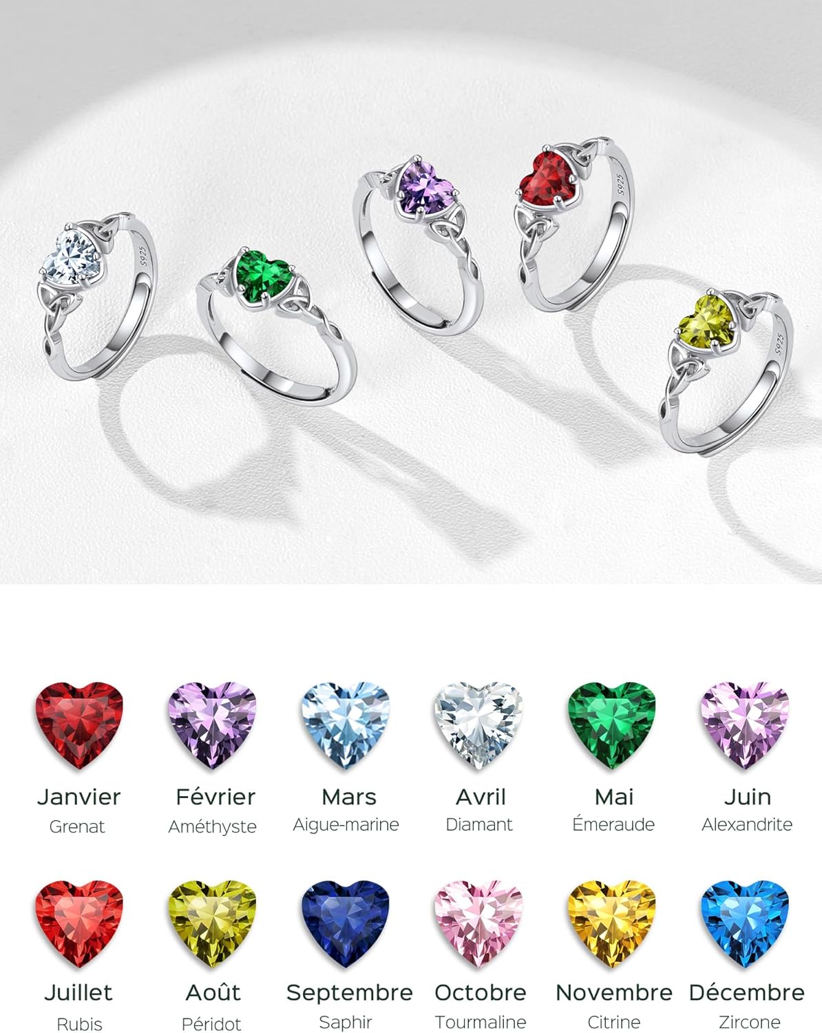 Thumbnail 5 de Bague argent réglable ChicSilver en argent 925 avec pierre carrée
