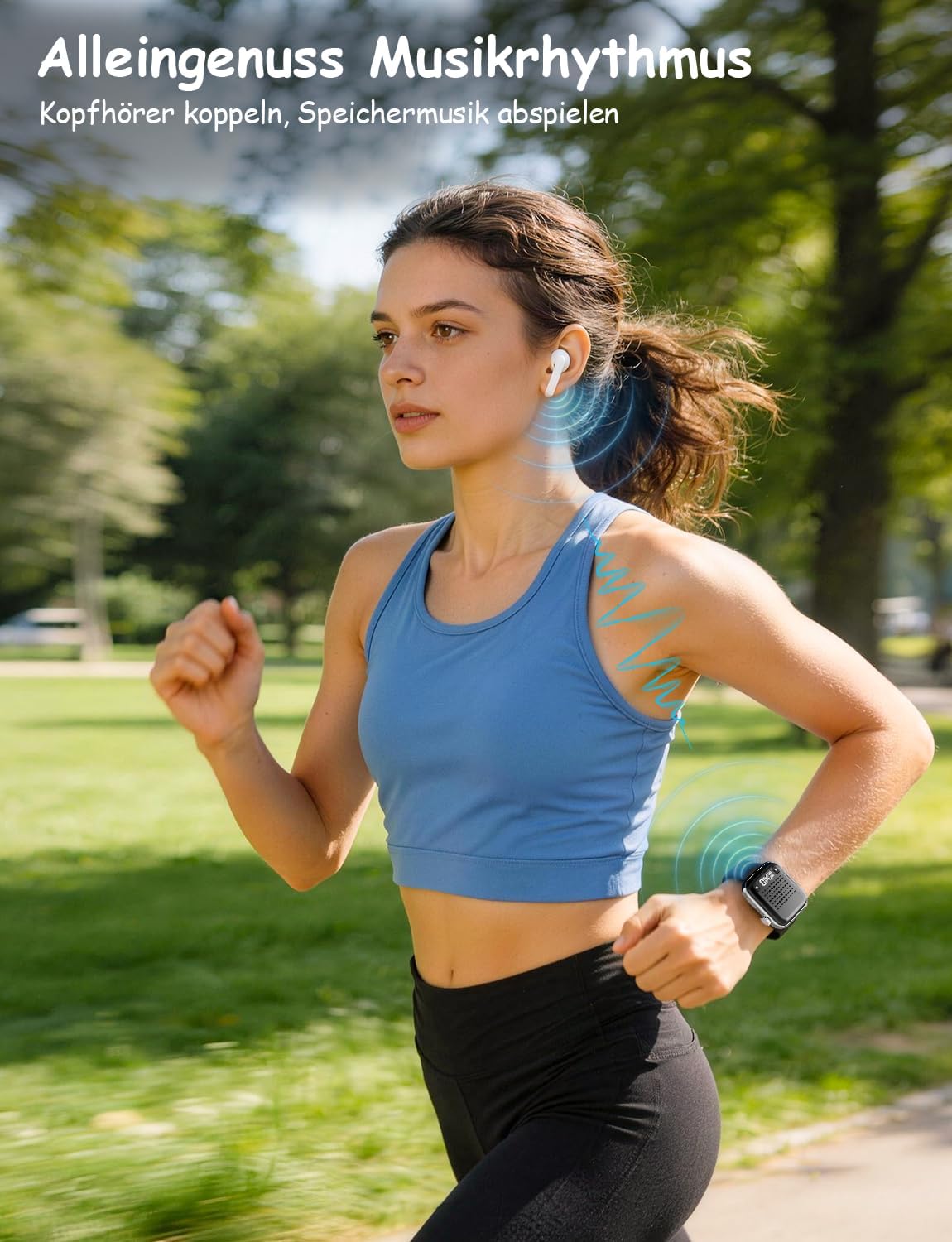 Detalle de OHLPRO Wearable Bluetooth Lautsprecher – kompakter Allrounder mit Uhranzeige, Armband & Magnetclip