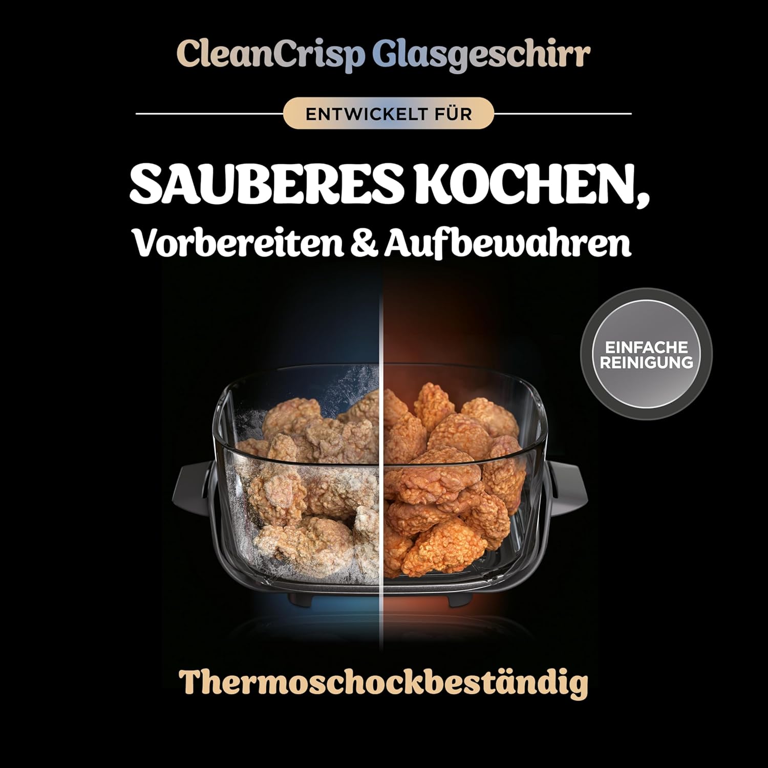 Thumbnail 5 de Ninja CRISPi Tragbare Heißluftfritteuse 3,8 l & 1,4 l – 4-in-1, Mango-Wolken FN101EUORPR