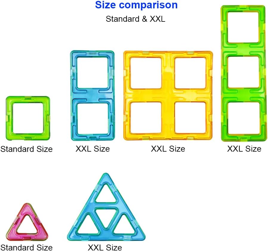 Detalle de CONDIS Magnetische Bausteine Mega Set 72 Teile – XXL (2×) & Standard Blöcke ab 3 Jahren