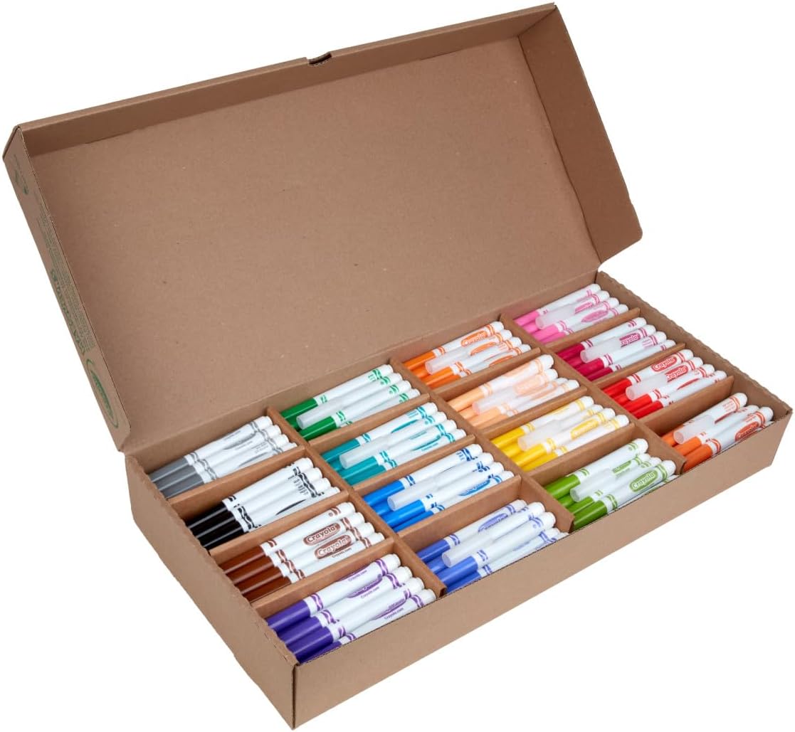 Thumbnail 2 de Crayola Broad Line Markers Classpack (256 Ct): Bulk Classroom Markers for Schools