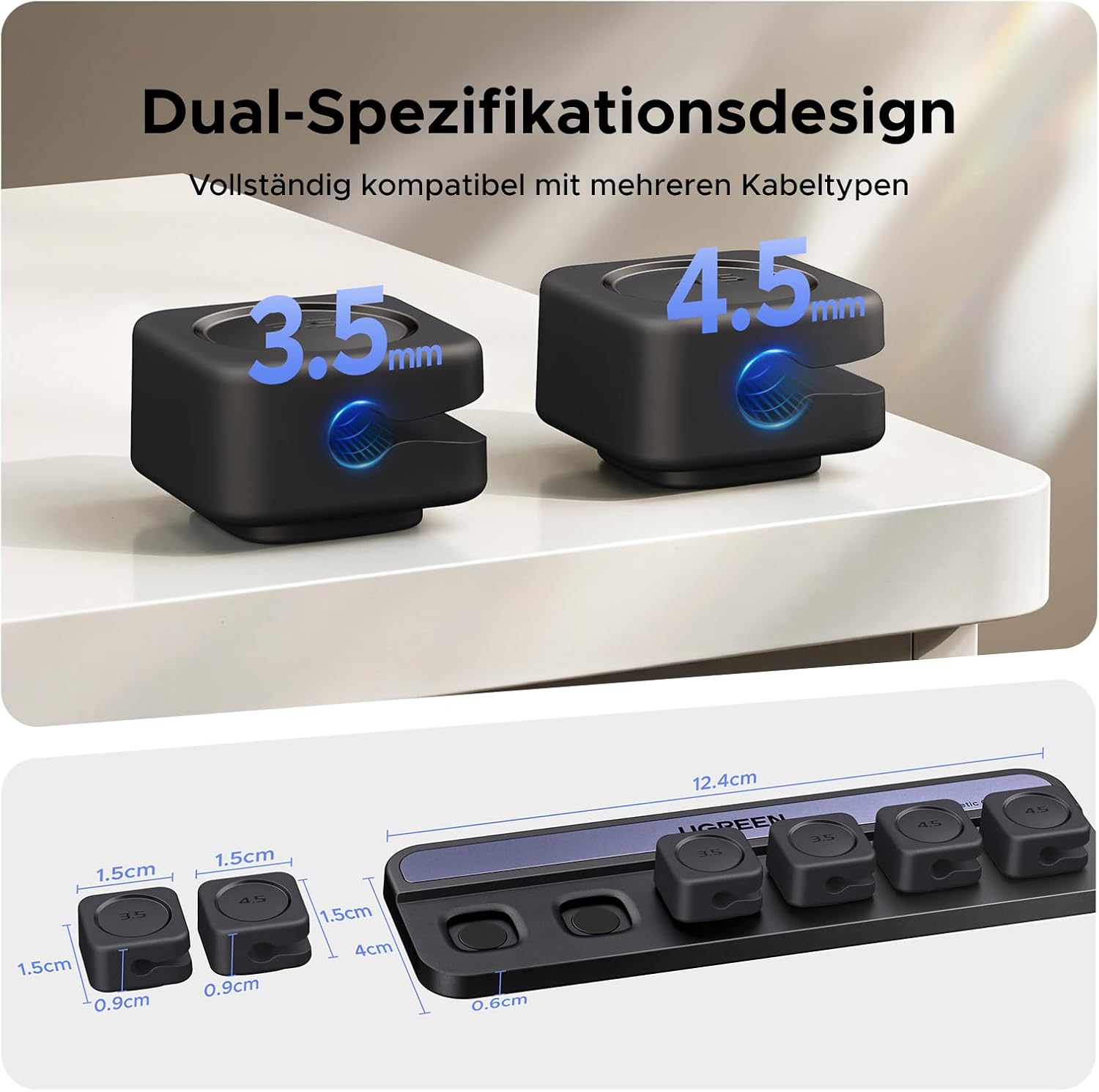 Thumbnail 2 de UGREEN Kabelhalter Clips Magnetisch 6er-Set