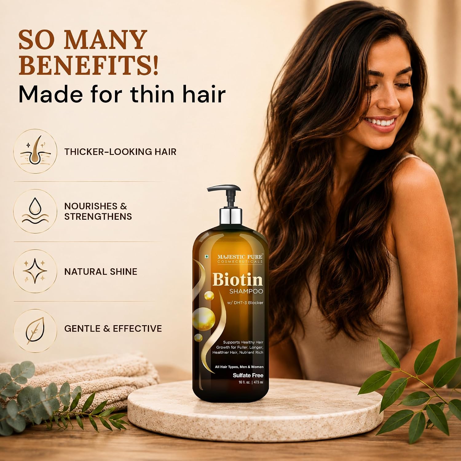 Detalle 2 de Majestic Pure Biotin Volumizing 16 fl oz