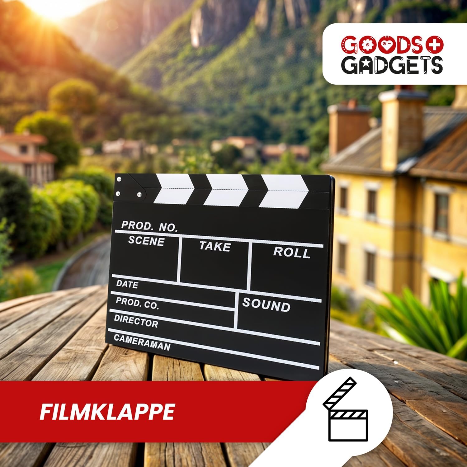 Detalle de GOODS+GADGETS Clapet de Film XXL – Requis Hollywood pour déco cinéma