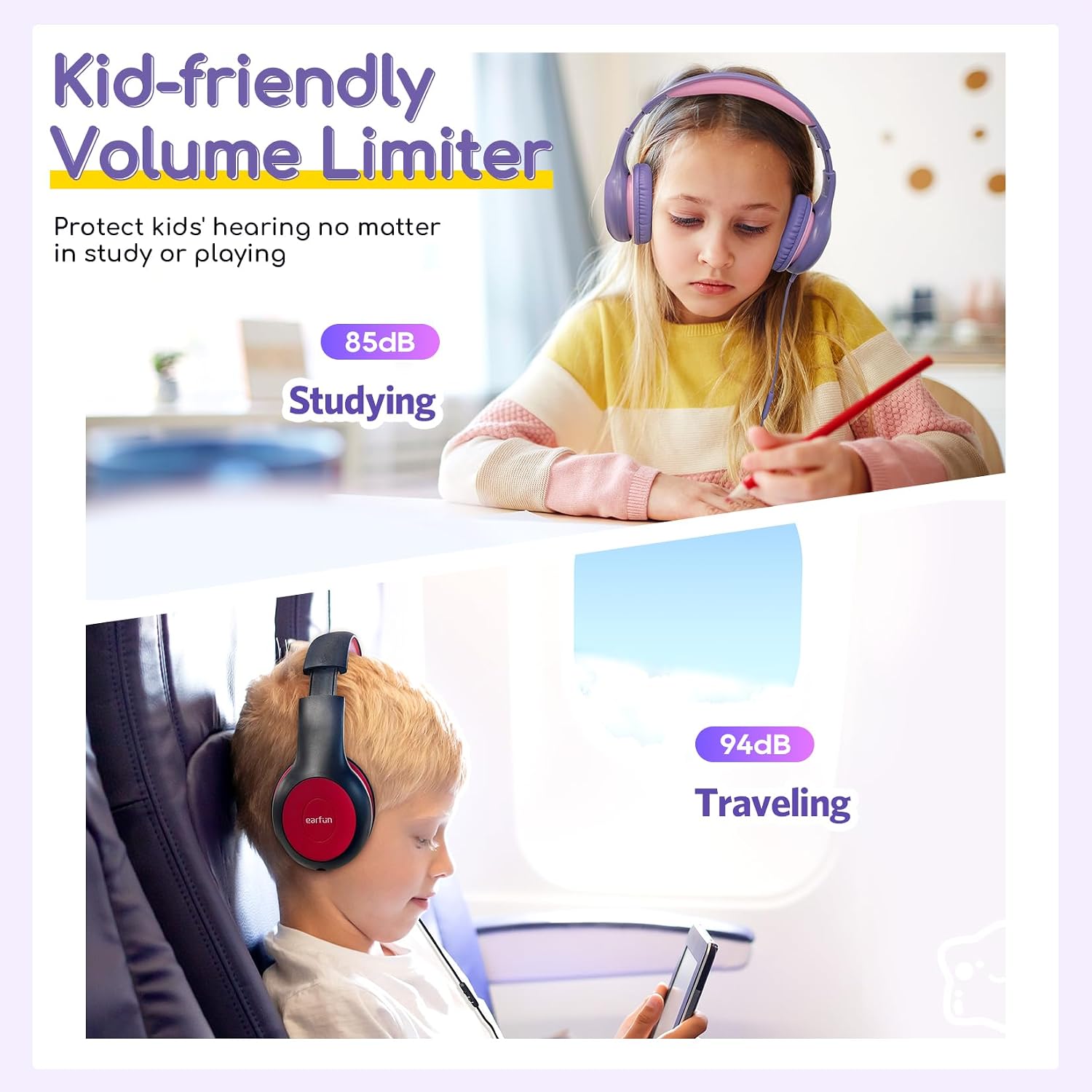 Thumbnail 4 de EarFun Kinder Kopfhörer 85/94 dB