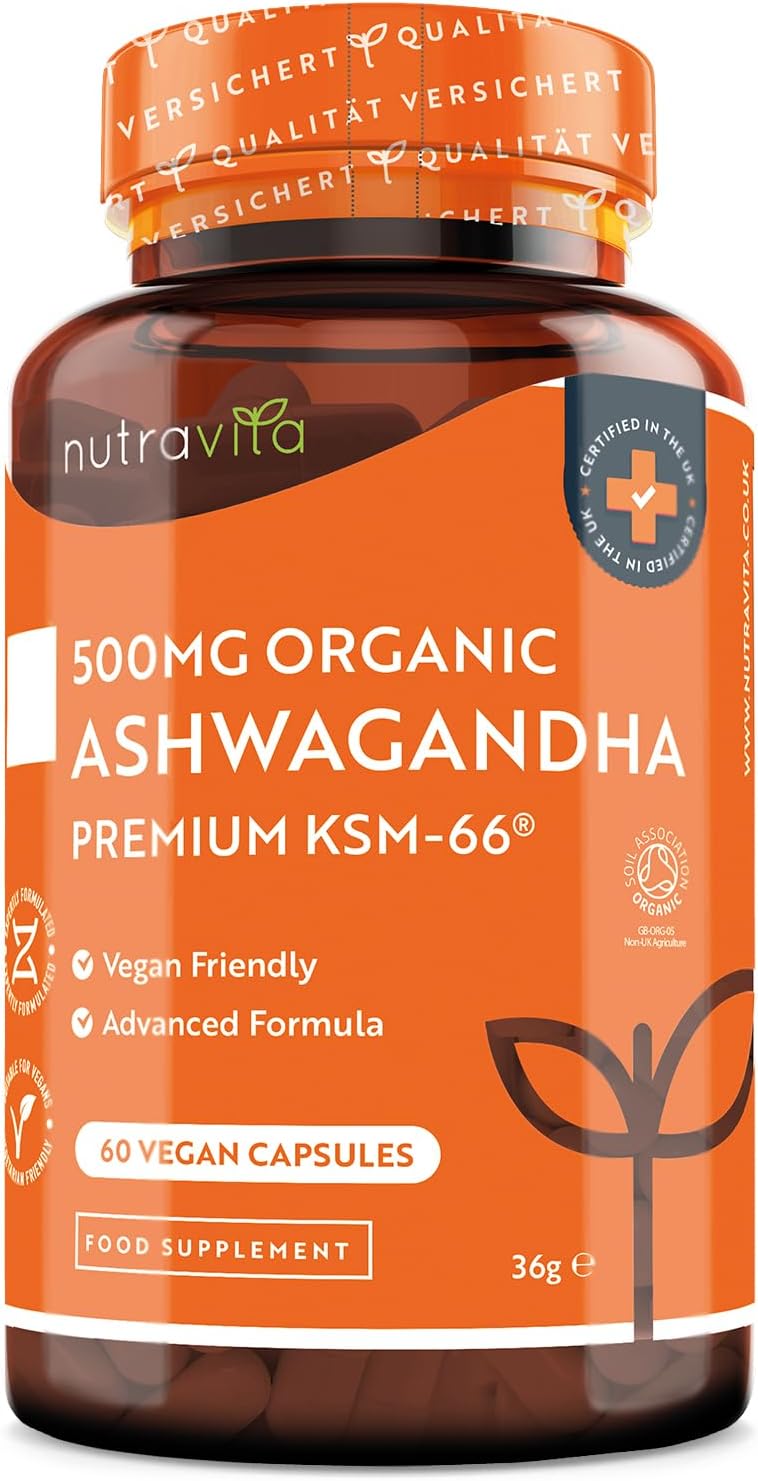 Detalle de Nutravita Ashwagandha Orgánica 500mg cápsulas