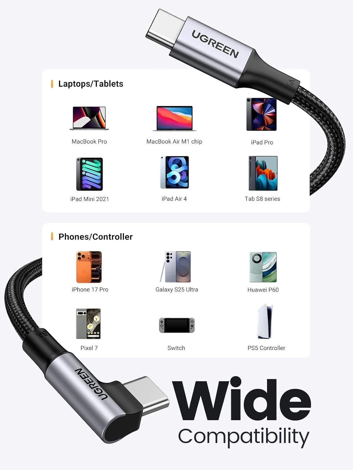 Thumbnail 4 de UGREEN USB C to USB C Cable 100W for MacBook Pro/air etc. ⚡