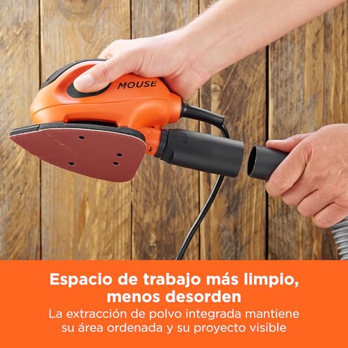 Thumbnail 8 de Black+Decker BEW230BC-QS Lijadora de Detalle Mouse 55 W: kit completo con 15 accesorios y bolsa