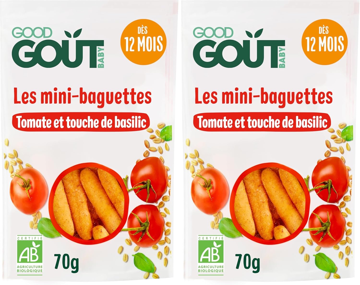 Thumbnail 6 de GOOD GOÛT Mini-Baguettes Tomate et Basilic – Gressins Bio pour Bébé (70 g)
