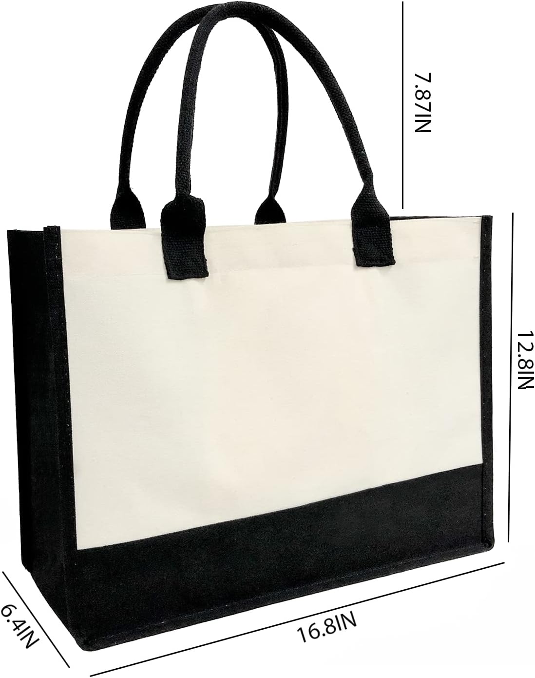 Thumbnail 5 de ZHONYEE Personalised Initial Canvas Tote Bag for Women with Monogram and Waterproof Lining