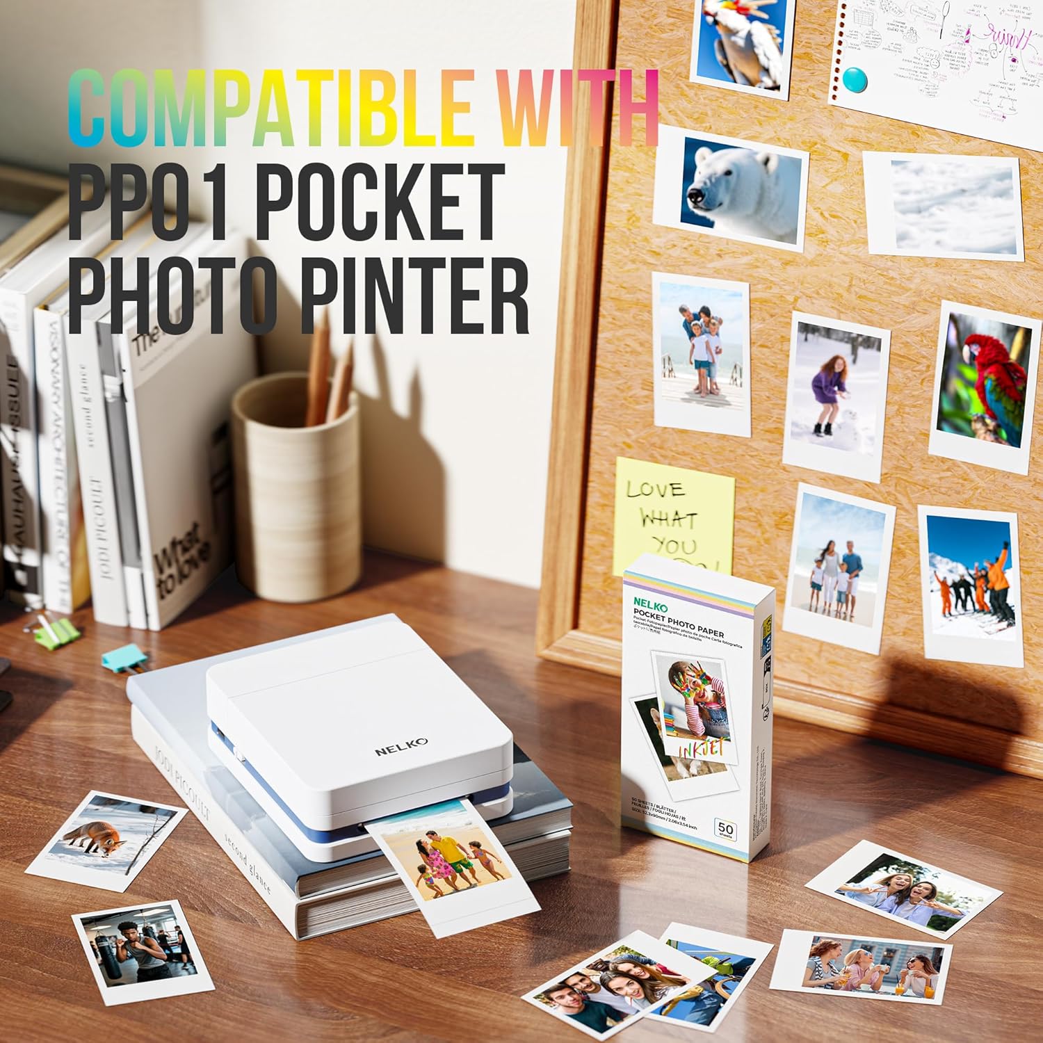 Detalle 2 de Nelko 52.3x90mm Premium Photo Paper for PP01 Pocket Printer (50 Sheets)