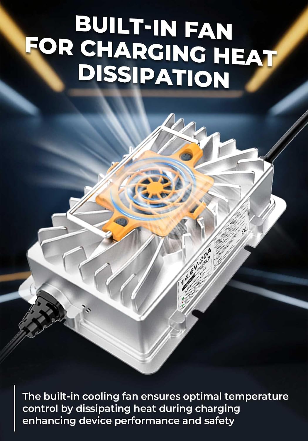 Detalle 2 de LiFePO4 Ladegerät 14,6 V 20 A mit IP67