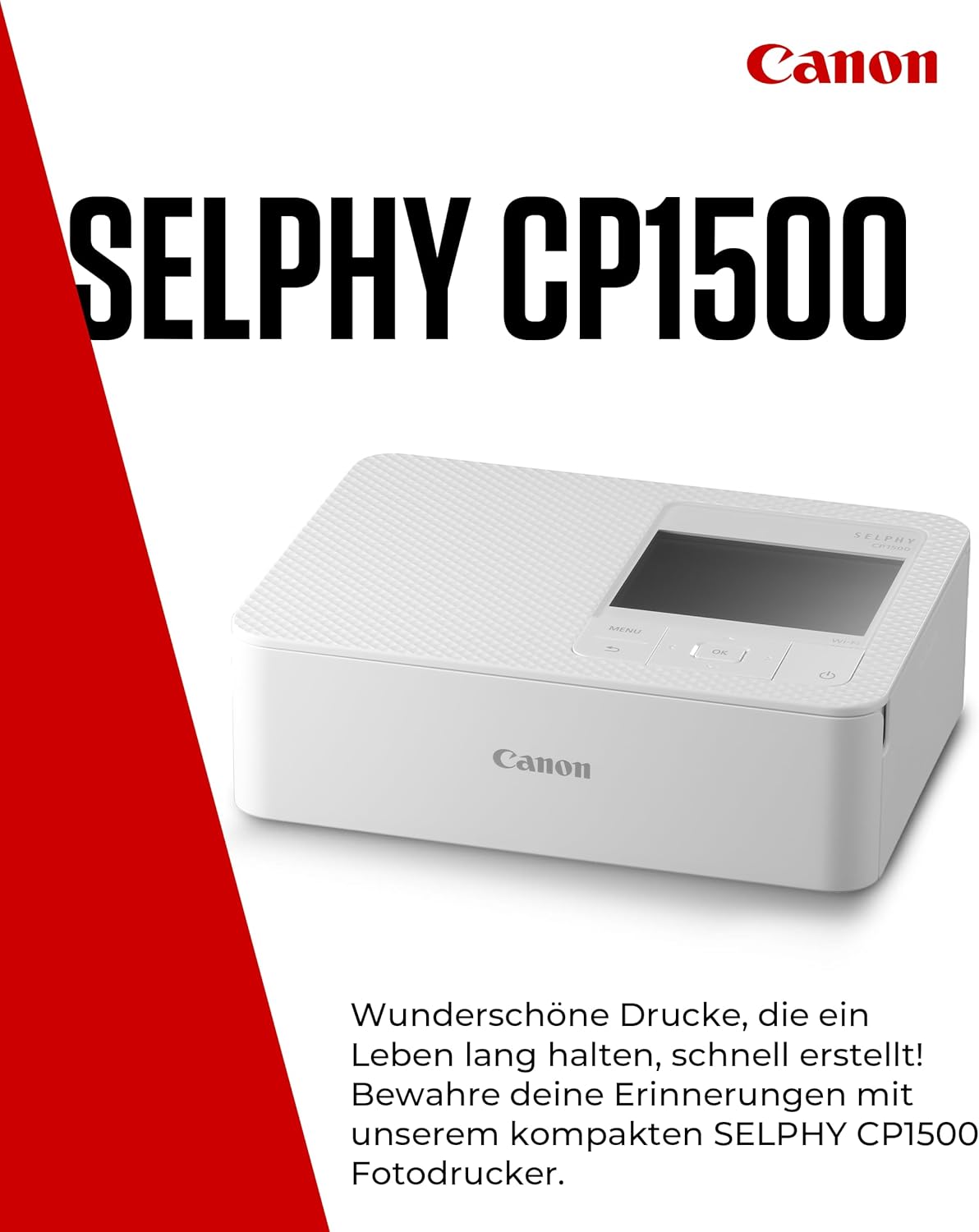 Thumbnail 1 de Canon SELPHY CP1500: Mobiler Fotodrucker für kompakte, kabellose Poster‑Größe