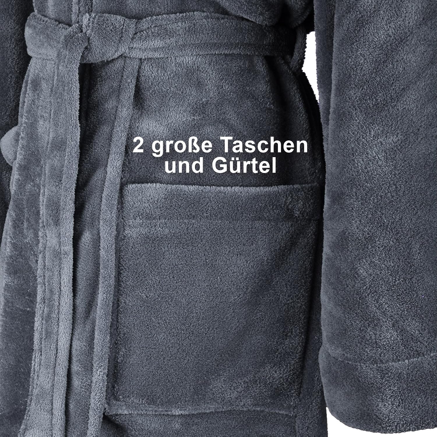 Thumbnail 2 de Gräfenstayn Kuschelfleece Bademantel Unisex S–XXXL