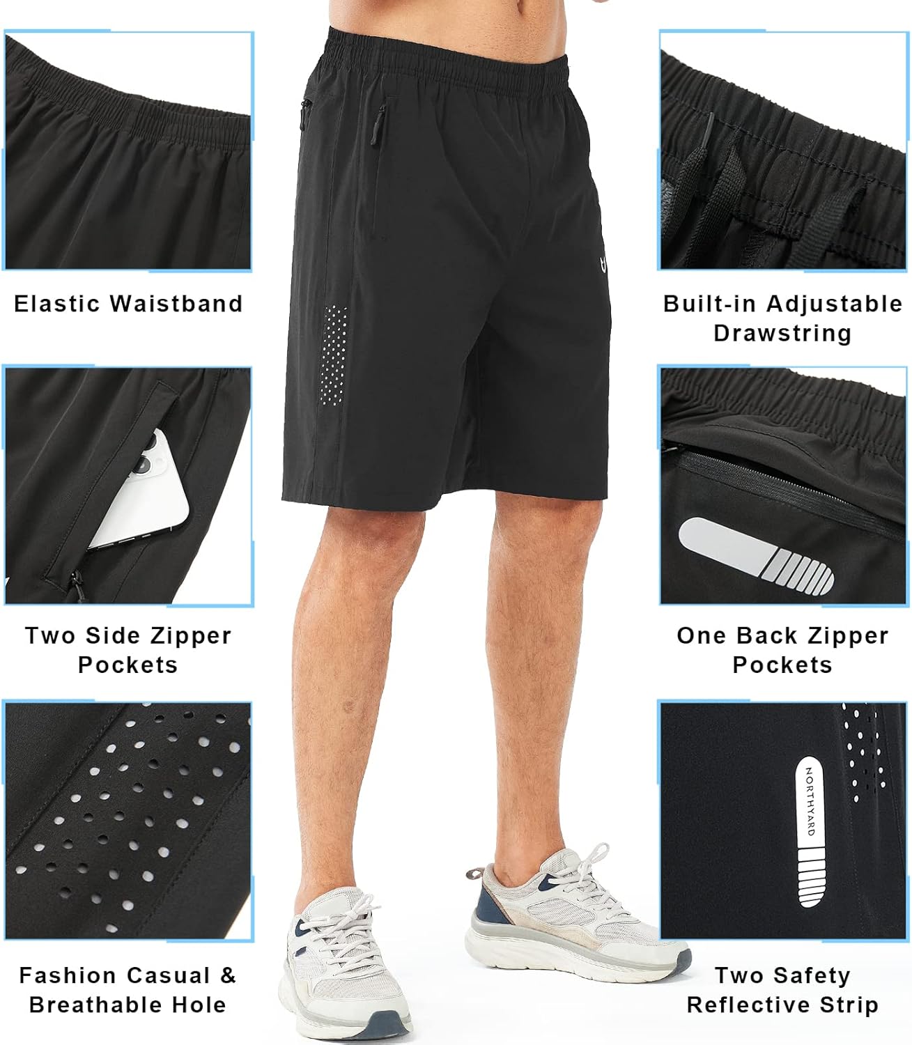 Thumbnail 4 de NORTHYARD Men's Athletic Running Shorts 7