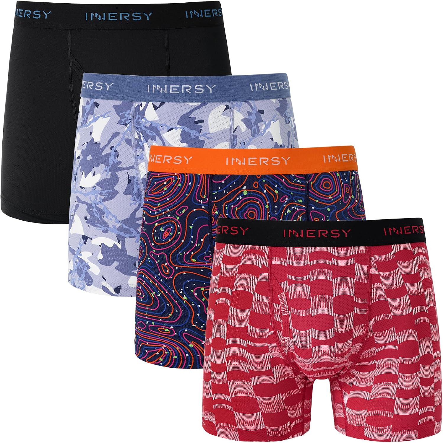 Detalle de INNERSY Men's Boxer Shorts Multipack Open Fly - Breathable Quick-Dry Mesh (Pack of 4)