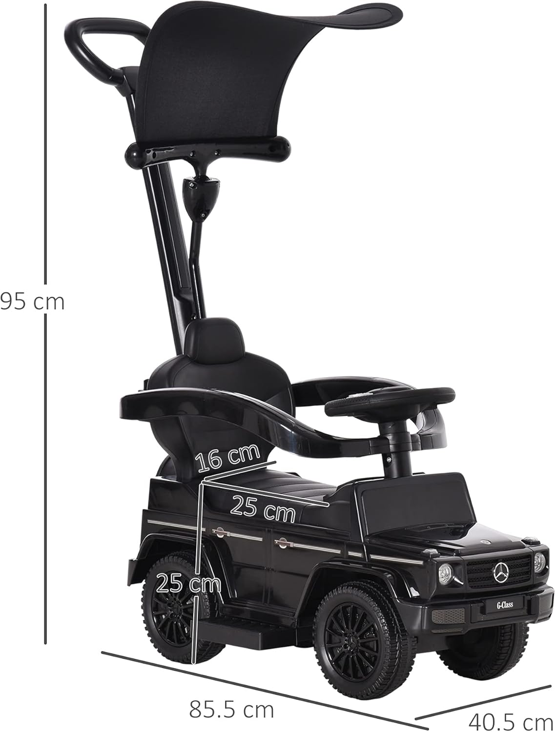 Thumbnail 6 de HOMCOM G350 3‑in‑1 ride‑on push car for toddlers