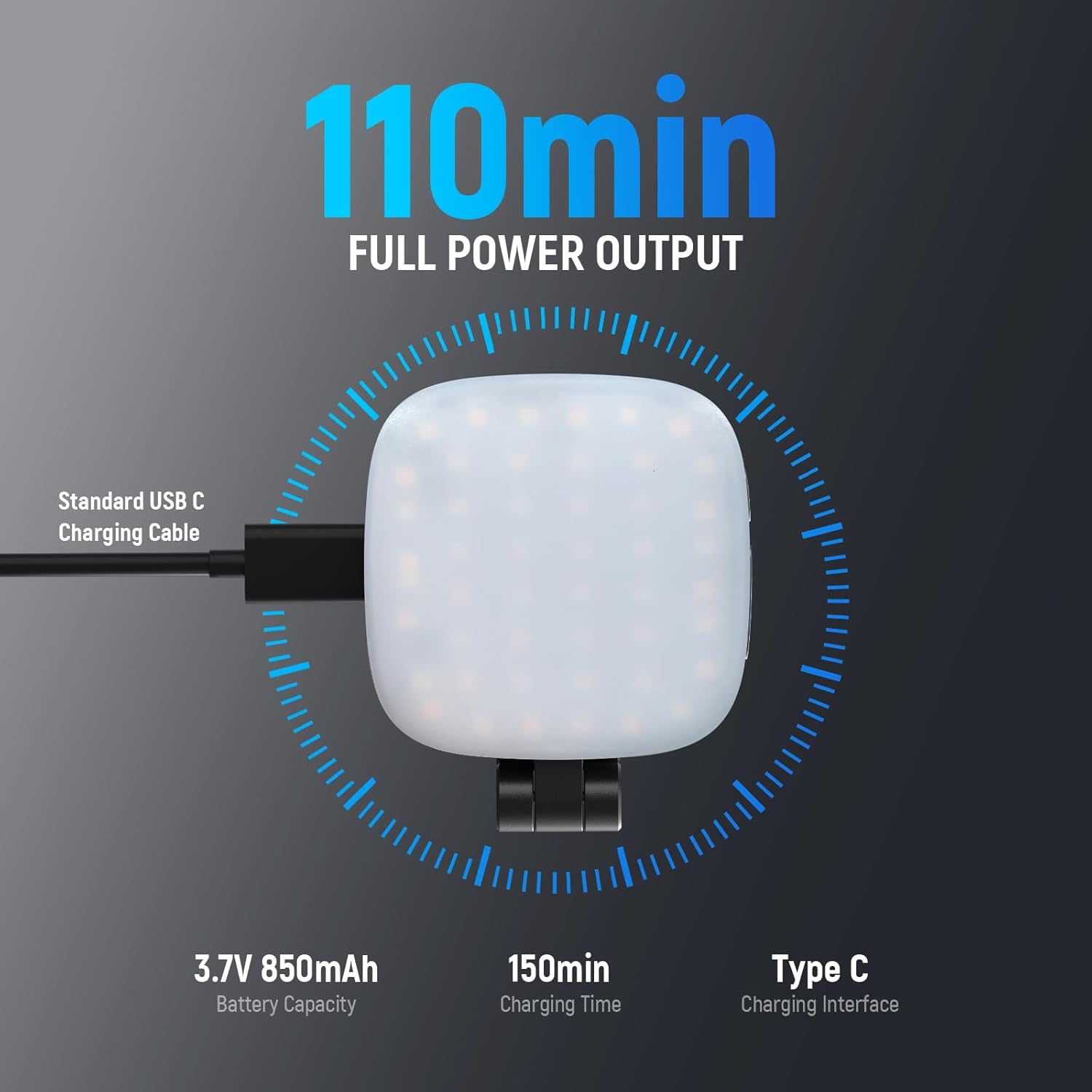 Thumbnail 5 de NEEWER BASICS NL48B Magnetic Selfie Light with Mirror and MagSafe Compatibility