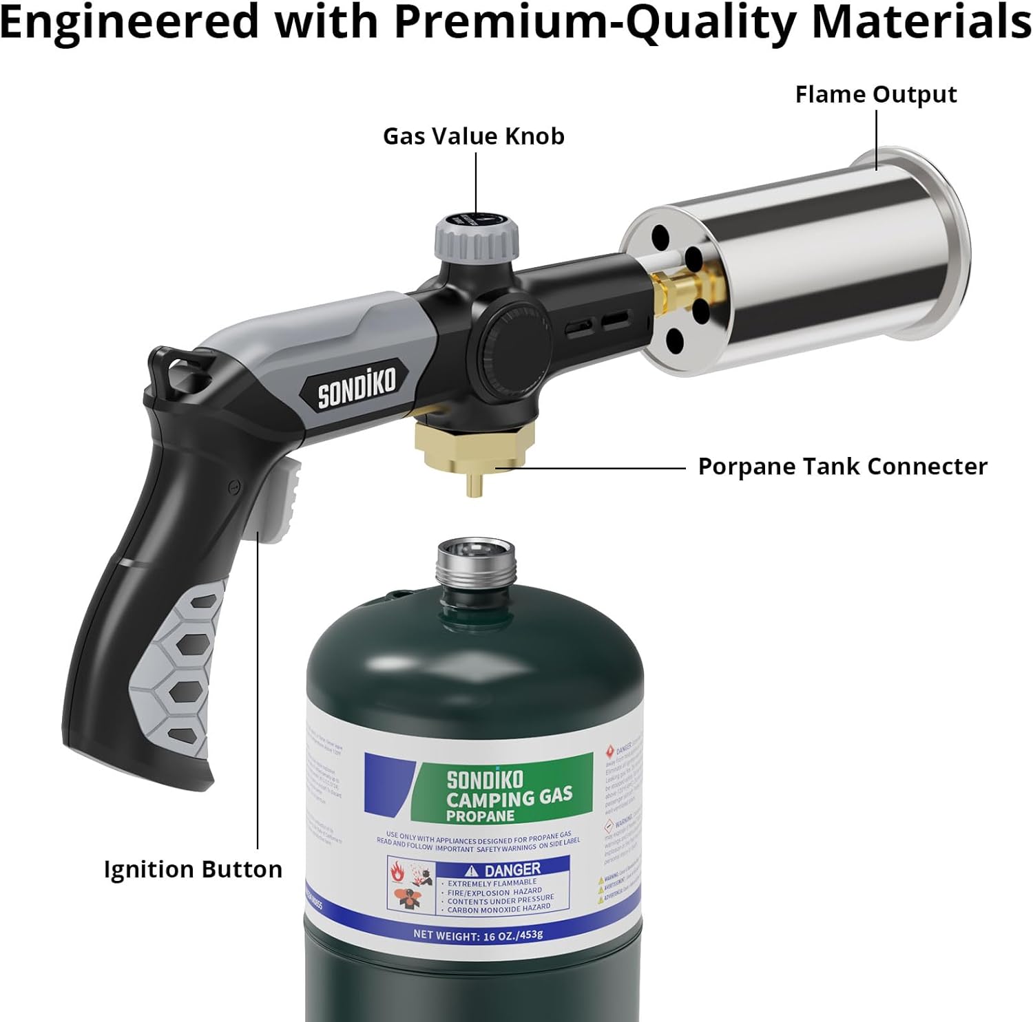 Thumbnail 4 de Sondiko L8010 Propane Torch 1800℃ 🔥