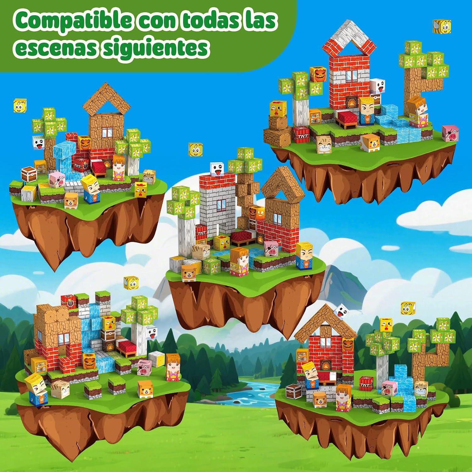 Thumbnail 1 de Crifeton Bloques Magneticos Construccion Niños 100 Piezas 2CM 3+ Magneticas,Juego Magnetic Blocks Tiles Construcción,Juguetes Montessori para Niños4 5 6 7 8 9 10 11 12Regalos de Cumpleaños para Niñas
