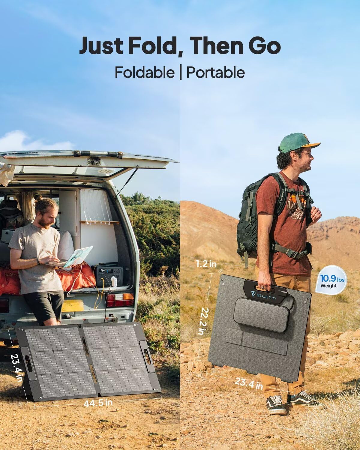 Thumbnail 6 de BLUETTI 100W Foldable Solar Panel for EB3A/AC2A and More