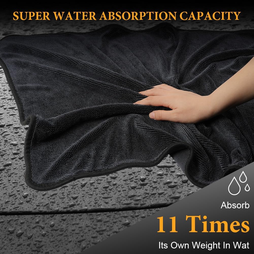 Thumbnail 4 de URAQT Microfibre Cloth: Large 90x60cm Car Drying Towel (600GSM) for Fast, Lint-Free Drying