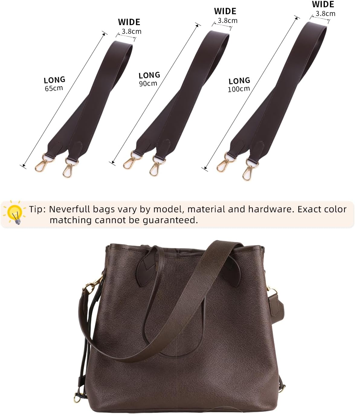 Detalle 2 de Vachetta leather shoulder strap 65cm