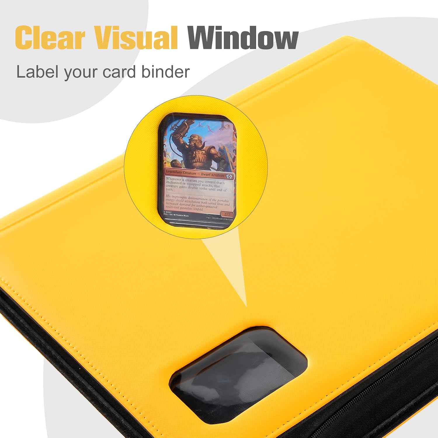 Detalle 2 de ProCase PC-08365844 verzamelkaartenalbum voor 324 toploaders, geel