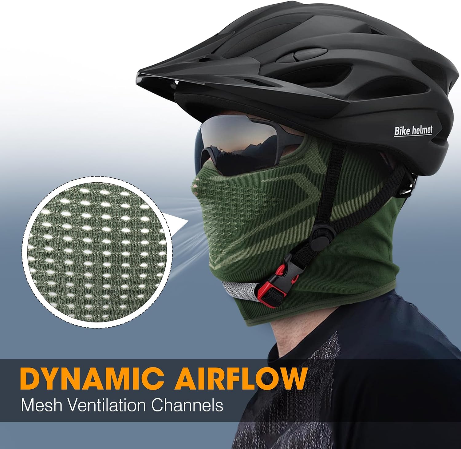 Detalle de WTACTFUL ademende bivakmuts voor onder de motorhelm, polyester-elastaan