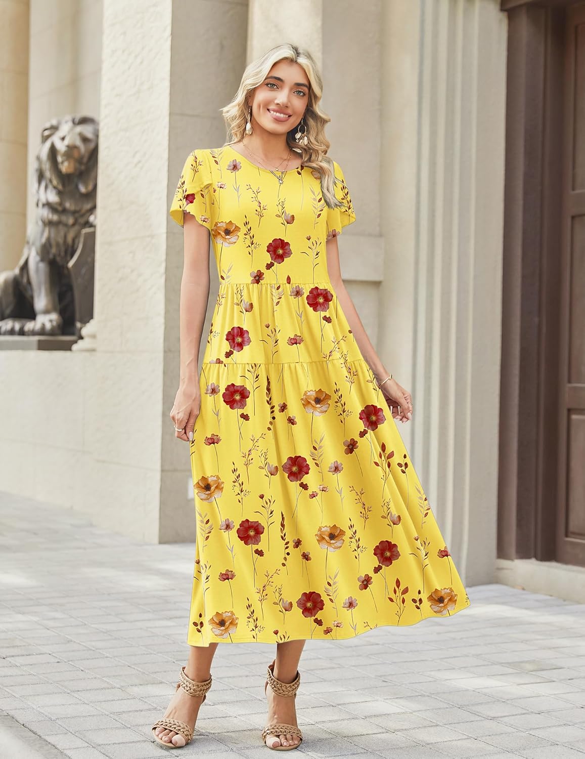Thumbnail 4 de Zeagoo Summer Dresses for Women 2026 Maxi Bohemian Floral Dress
