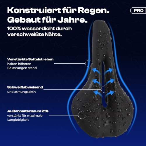 Thumbnail 6 de ALPENSATTEL Ergonomischer Fahrradsattel Race PRO 3D Memory Foam – universell & atmungsaktiv