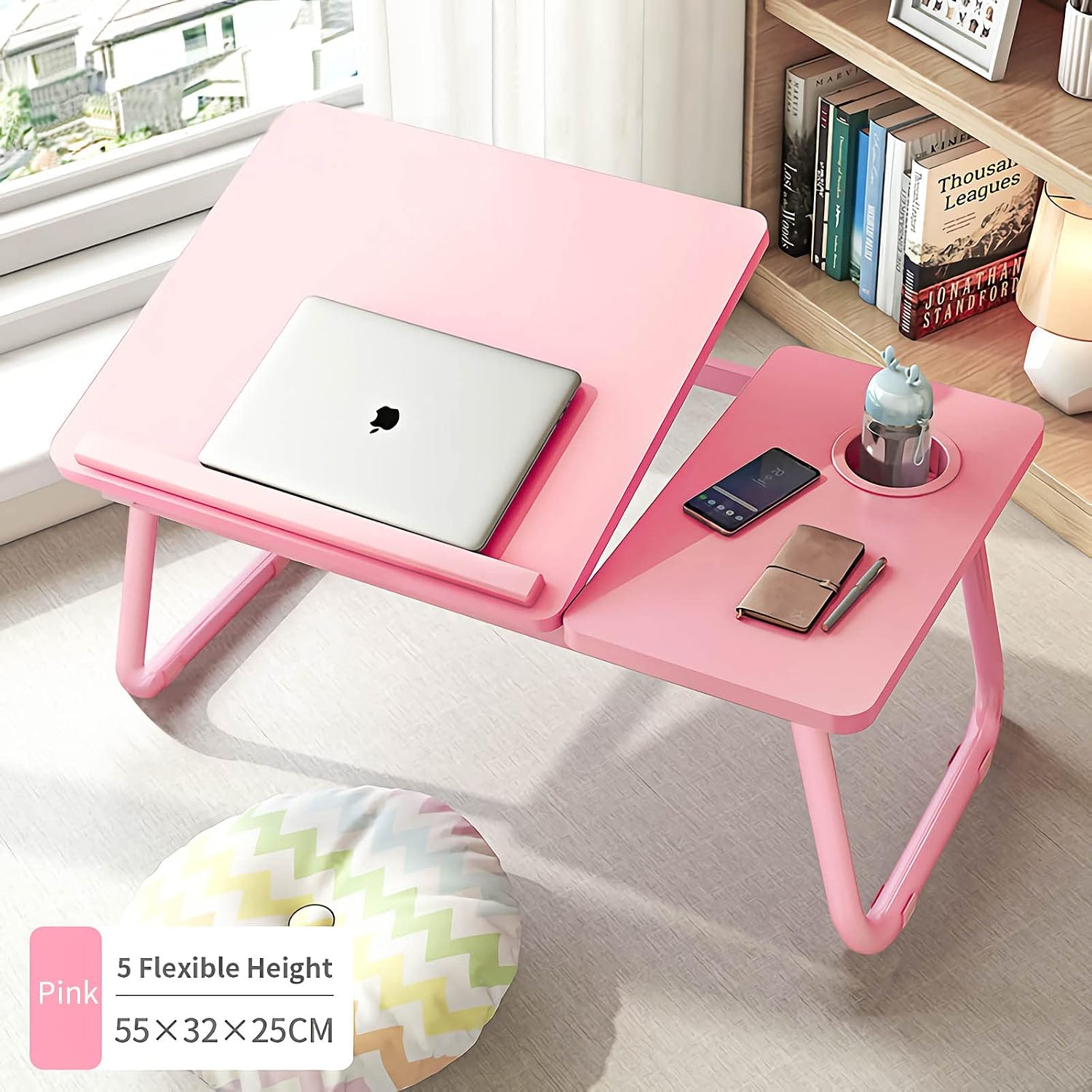 Thumbnail 4 de SAVING SPACES Laptop Desk with Foldable Legs in Blue