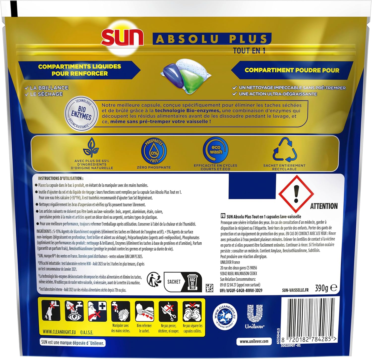 Thumbnail 2 de SUN Absolu Plus Pastilles Tout-en-1 Bio-Enzymes 26