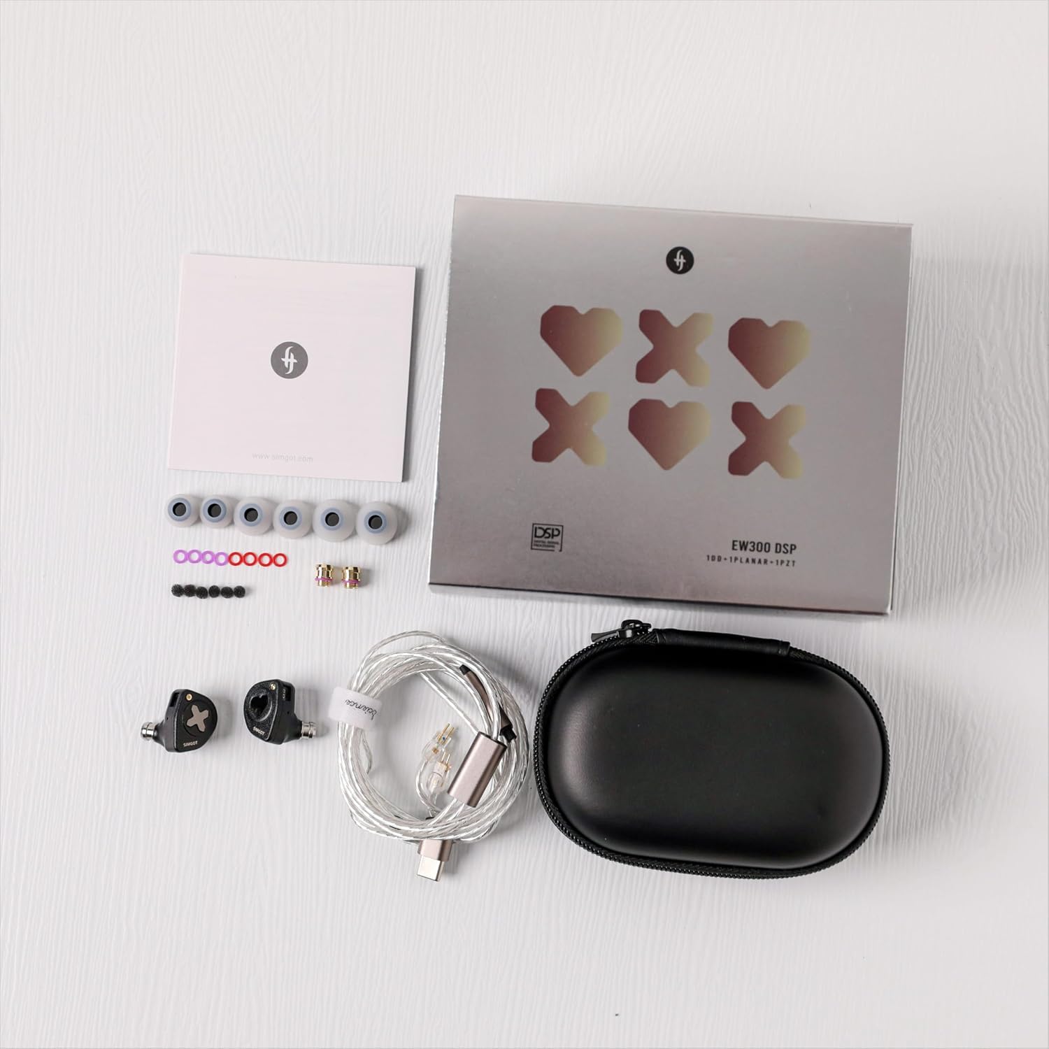 Detalle 2 de Linsoul SIMGOT EW300 DSP Wired IEMs, Hybrid Drivers and Type-C DAC
