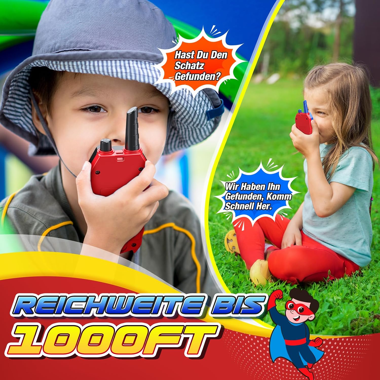 Thumbnail 1 de Toyokid Kinder-Walkie-Talkies ab 3 Jahren – Walkie Talkie für draußen (Geschenk für Jungen)