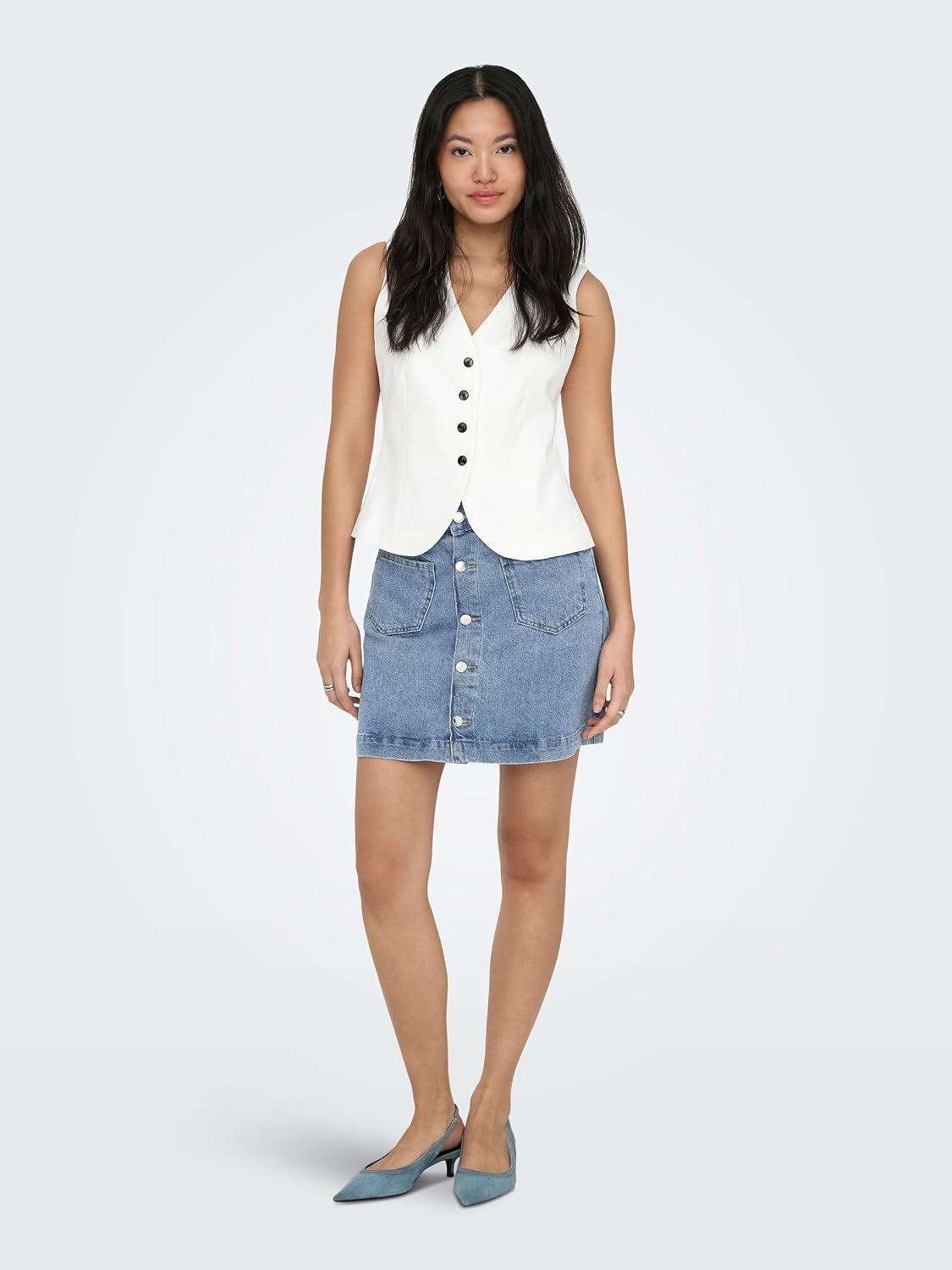 Thumbnail 6 de Only Onlamazing Global Hw Cord Skirt PNT Noos Femme — Jupe en denim taille haute 100% coton